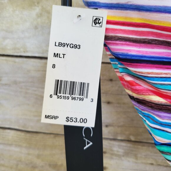 NWT La Blanca Striped Bikini Size 8 - Multicolor Striped Bikini - Picture 14 of 15